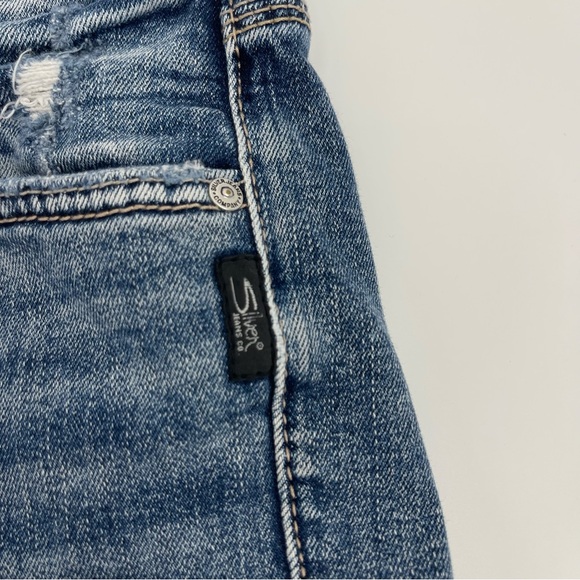 Silver Jeans Boyfriend Jean Shorts Curvy Chic Effortless Americana Backyard BBQ - Picture 8 of 11